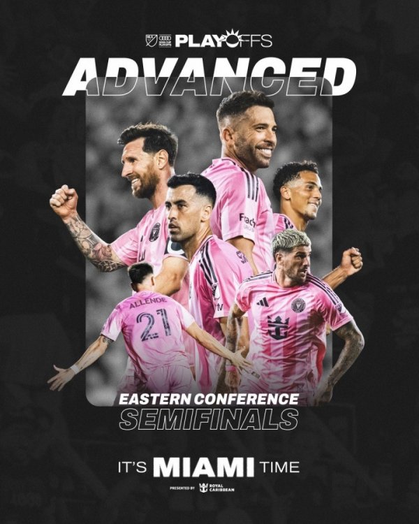 迈阿密历史初度在季后赛中晋级!梅西加盟前,迈阿密也曾垫底球队